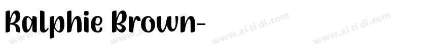 Ralphie Brown字体转换